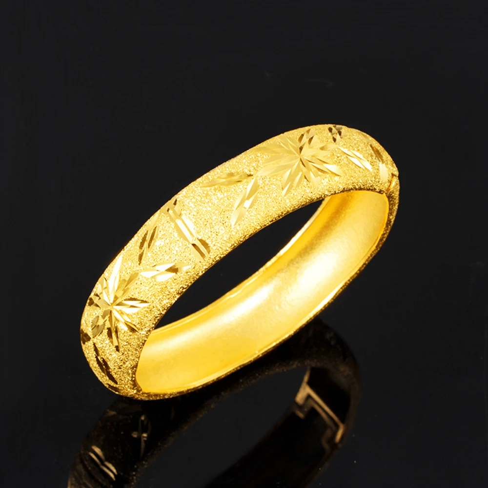 

1 PiecesClassic Style Wedding Party Womens Bangle Yellow Gold Filled Thick Wide Openable Bangle Bracelet Fashion Accessories