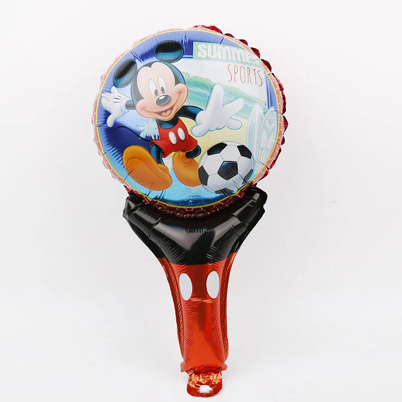 HS02001footbal mikey 5 шт. вечерние украшения с Минни Маус воздушные шарики из фольги на палочке Дисней принцессы ручные воздушные шары для детского душа мальчик девочка Микки игрушки - Цвет: HS02001footbal mikey
