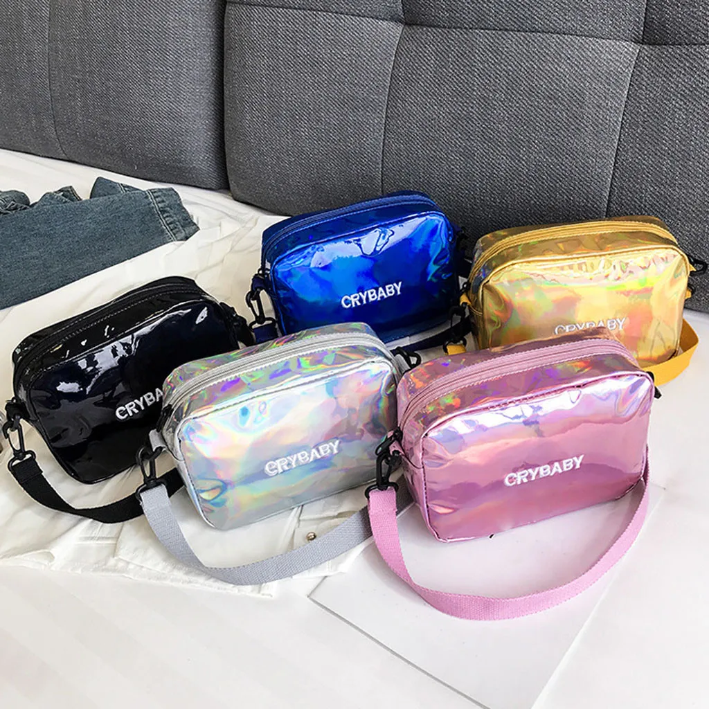 Женская сумка мессенджер модная через плечо для студентов маленькие цветные