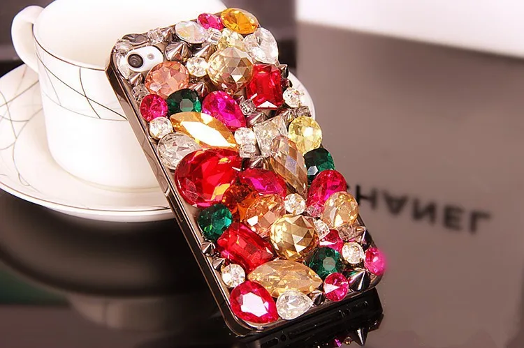 DIY Алмазные цветы шикарные хрустальные камни роскошные украшения чехол для iPhone 12