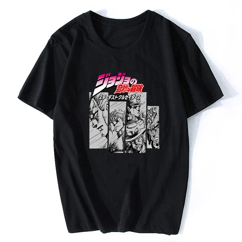 Jojos Необычные Приключения винтажная Мужская Манга Футболка Harajuku уличная хлопковая Футболка Hombre Мужская Vaporwave японская аниме рубашка
