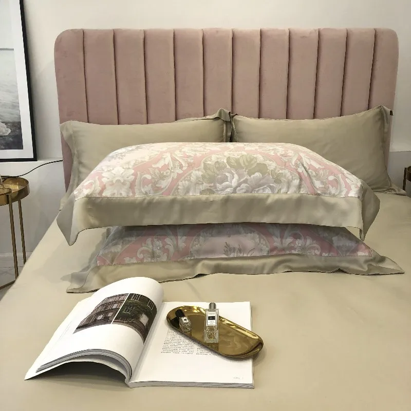Летний тенсель шелк Boho Роскошные наборы постельных принадлежностей queen King Размеры пододеяльник простыня установлены ropa де Кама jogo де Кама
