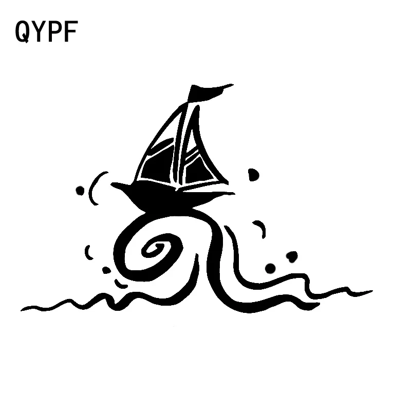 QYPF 17 1 см * 11 прозрачная изящная парусная лодка встречается с большими волнами Topple