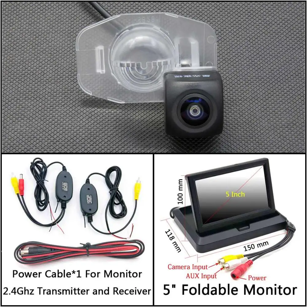C Wireless 5 inch F 175 градусов HD резервная камера заднего вида для Toyota Corolla Altis E150 2010~ 2013 Alphard/Vellfire MK2 ANH20 2008~ Автомобиль - Название цвета: C Wireless 5 inch F