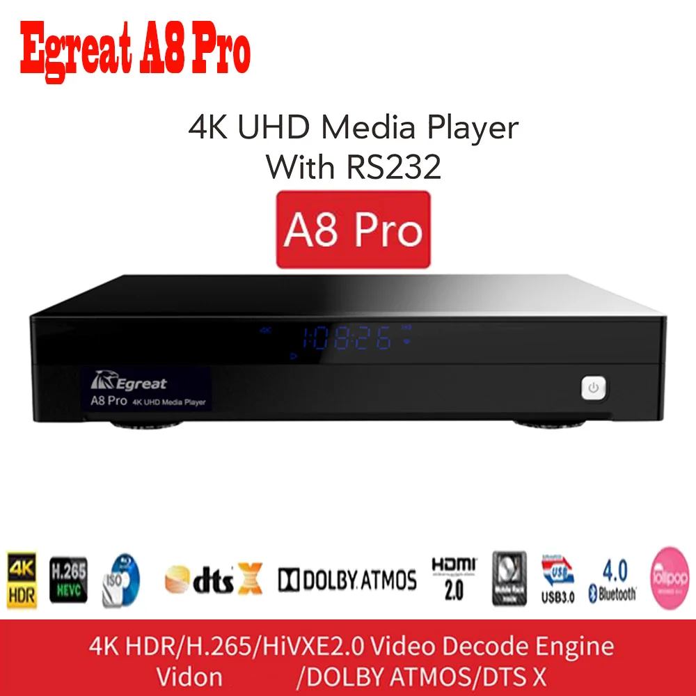 Egreat A8 Pro only Egreat A8 Pro UHD медиаплеер Профессиональный 4K Android 7,0 Smart tv Box Bluetooth 3,5 ''HDD SATA HDMI2.0 HD приставка клавиатура - Цвет: Egreat A8 Pro only