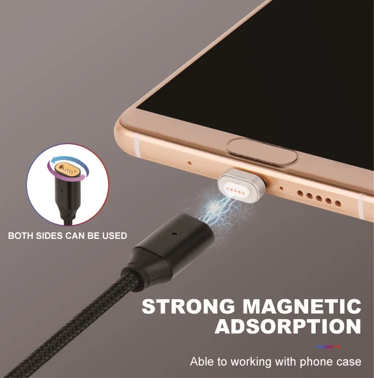 3 в 1 USB C Магнитный type-C-type-C/Lightning/MicroUSB кабель для быстрой зарядки для iPhone XS Max XR, Xiaomi Mix, huawei mate Pro