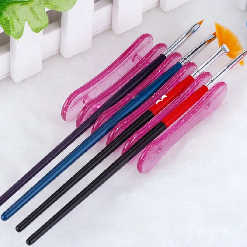 5 ячеек держатель для ручек дизайна ногтей стойка кистей салона аксессуар с УФ