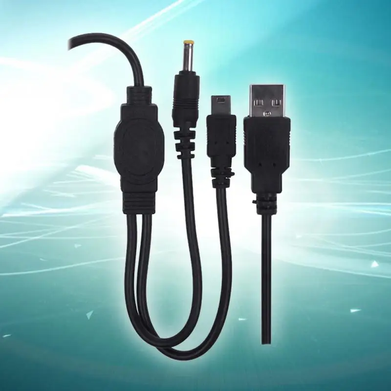 2 в 1 USB передачи данных зарядное устройство кабель для psp 1000 2000 3000 Черный#0814