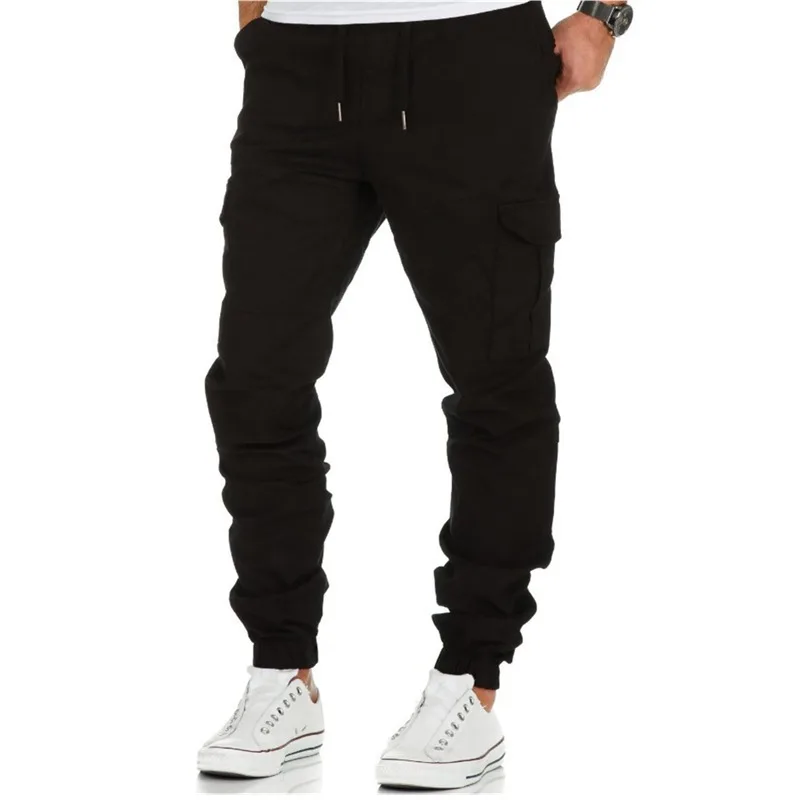 

Brand Men Pants Hip Hop Harem Pleated Joggers Pants Nice Male Trousers Joggers Solid Multi-pocket Sweatpants Plus Size 2X 8J1716