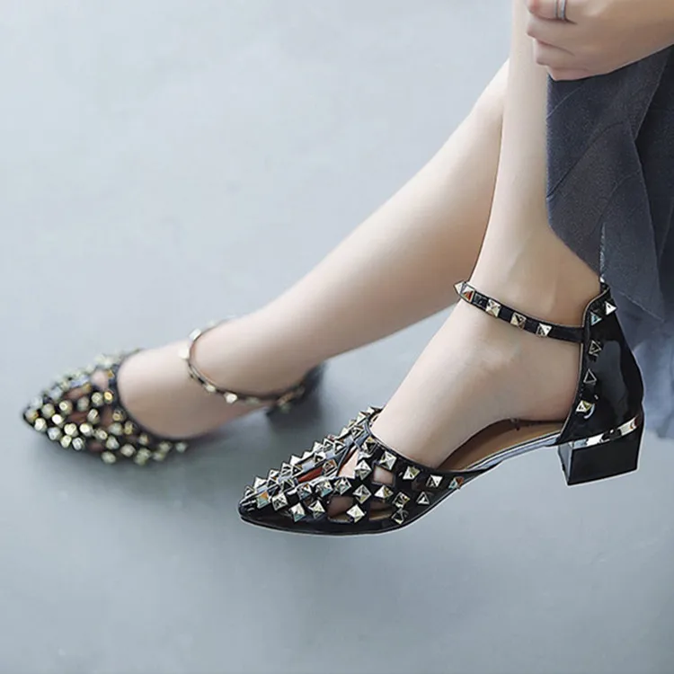 Женские туфли на плоской подошве с Т образным ремешком женская обувь острым