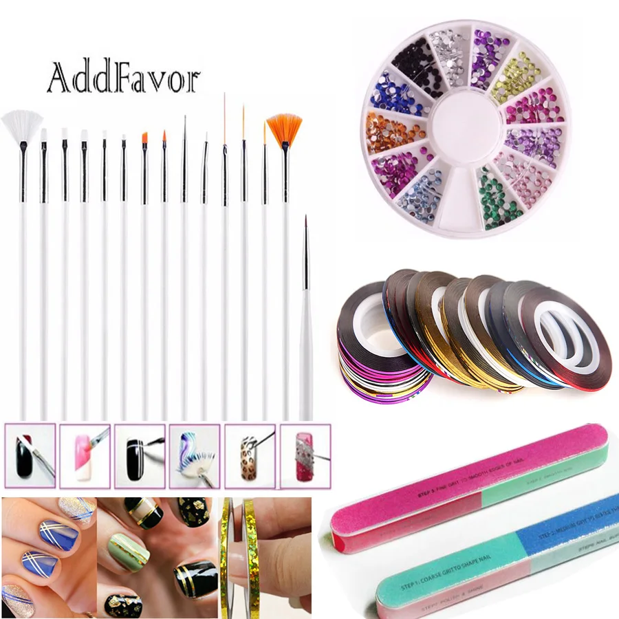 Addfavor искусственные инструменты для дизайна ногтей кисти рисования точечная