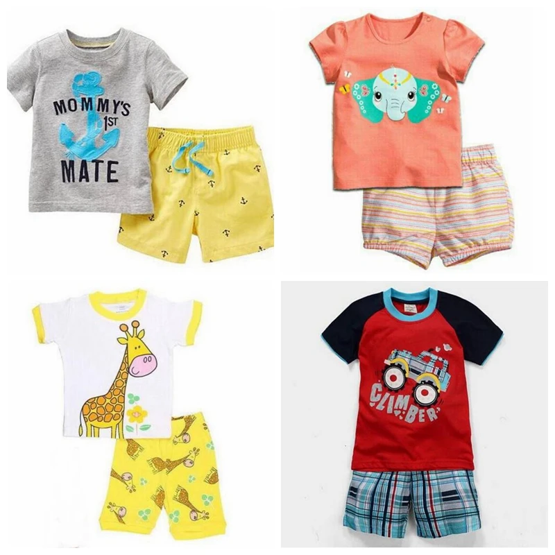 Лидер продаж пижамные комплекты для девочек одежда сна костюмы футболки и штаны