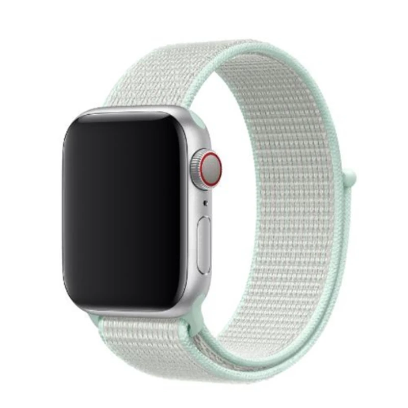 Light cyan Спортивные тканый нейлоновый ремешок для Apple Watch, версии 3, 42 мм, 38 мм, браслет на запястье ткань пояса-как нейлоновый ремешок для наручных часов iWatch, 5/4/3/2 40 мм 44 мм - Цвет ремешка: Light cyan