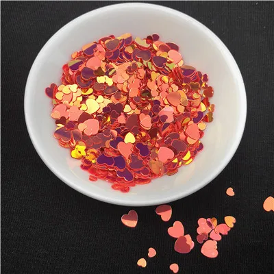 Melon Red 1440 шт./лот, Микс, 3 мм, 4 мм, 6 мм, блестящая любовь, сердце, свободные блестки, пайетки для дизайна ногтей, свадебные конфетти, хрустальные грязевые аксессуары - Цвет: Melon Red