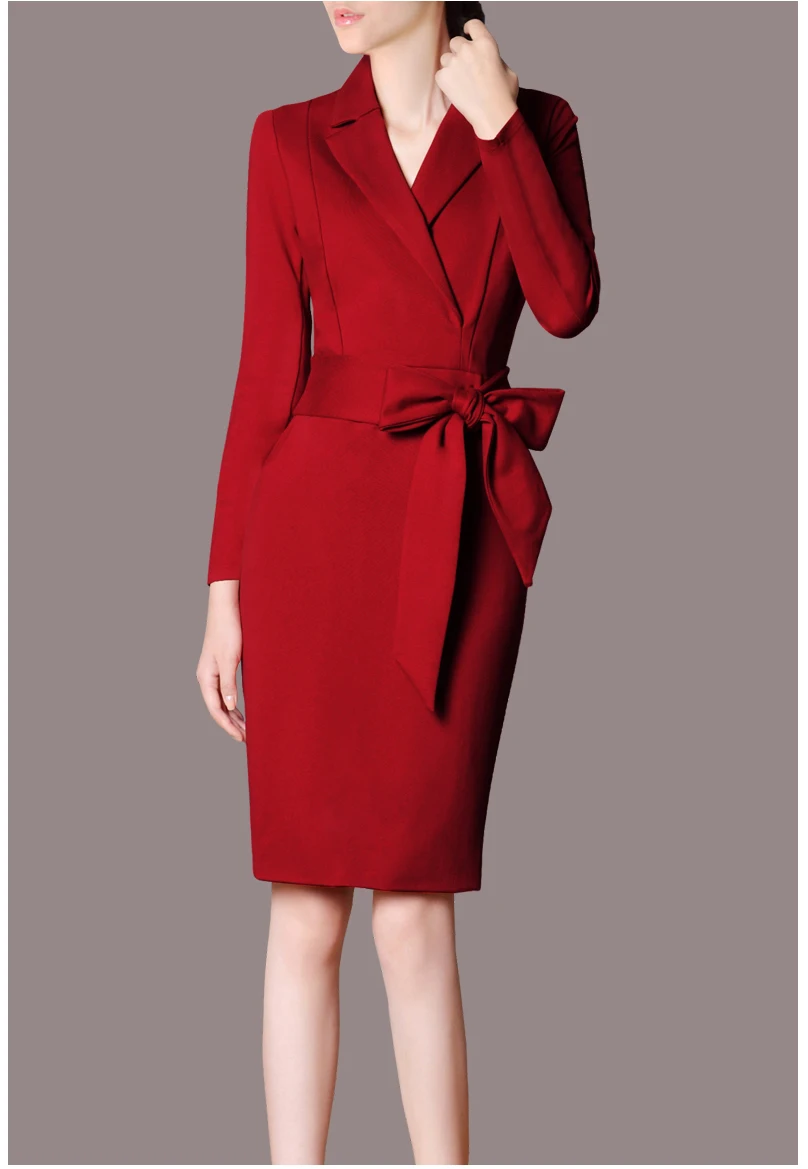 Женское платье с отложным воротником длинным рукавом и поясом|dress plus size|dress sizedress
