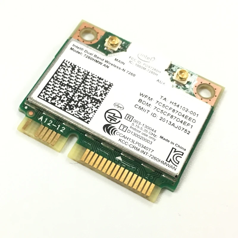 N 7260HMWAN 7260 7260hmw  Wi-Fi Bluetooth 4, 0  Intel mini PCI-E 300 /  2, 4G/5G 717381-001