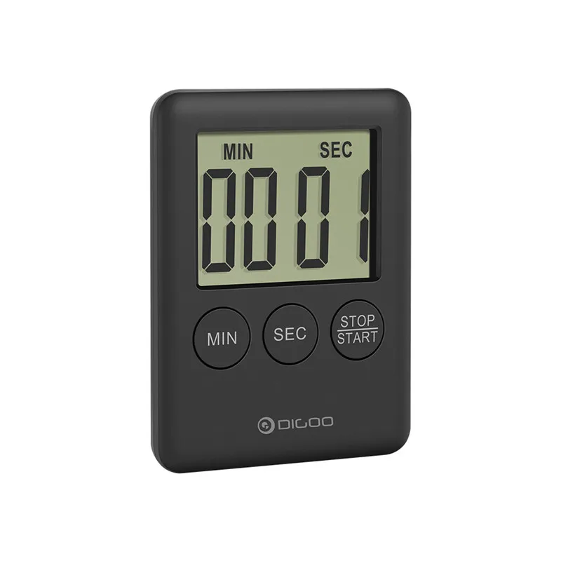 Digoo DG-TK30, Мини ЖК-дисплей, Электрический цифровой таймер, Громкая сигнализация, магнитный обратный отсчет, таймер для приготовления пищи, выпечки, кухни
