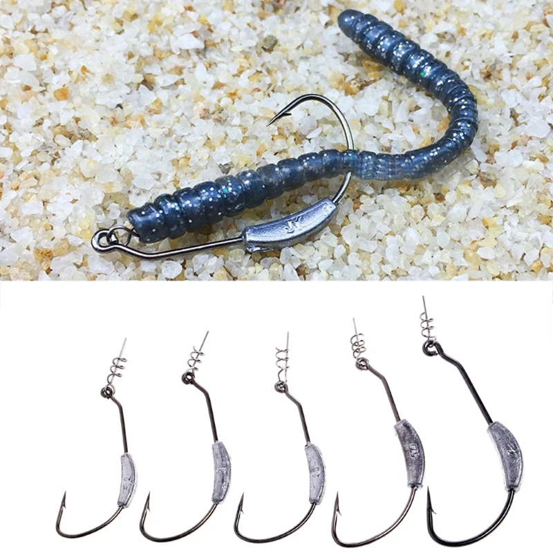Рыболовный кренк с зазубринами свинцовые Смещенные крючки для приманки Мягкая