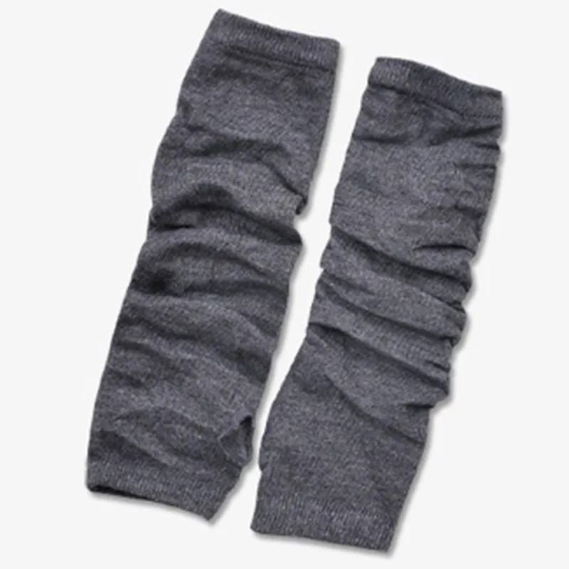 Женские зимние теплые трикотажные длинные перчатки без пальцев Модные женские