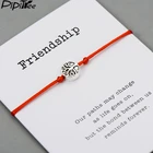 Браслеты Pipitree с подвеской в виде дерева жизни для женщин, мужчин, детей, на удачу, Красная Нить, браслеты дружбы, желания, ювелирные изделия, подарок, регулируемый