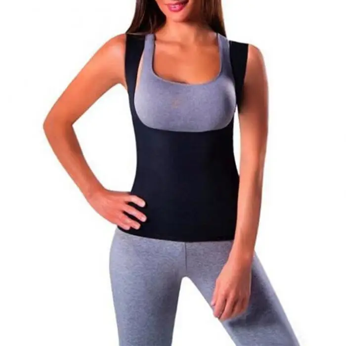 Women Slimming Vest Neoprene Fitness Workout Body Shaper Sweat Crop Top Weight Loss Shapewear FDC99