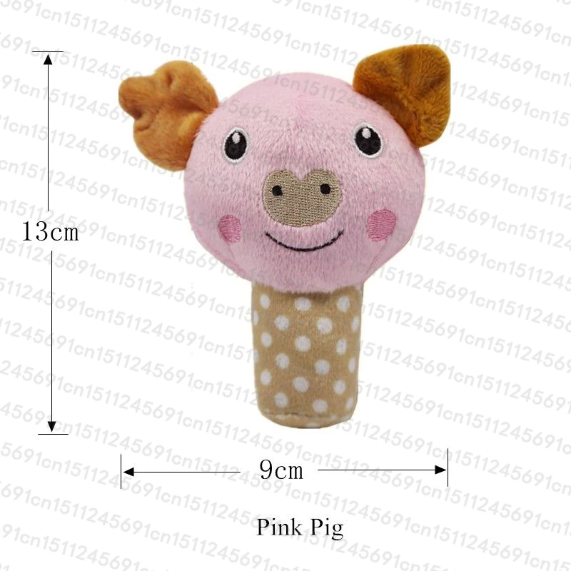 Pink Pig 1 шт. плюшевая пищащая игрушка для собак, щенков, жевательных тренировок, звучащих домашних животных, игрушки из флиса для разделывания свиньи, утки, бутылочки для кормления, доступные виды, Прямая поставка - Цвет: Pink Pig