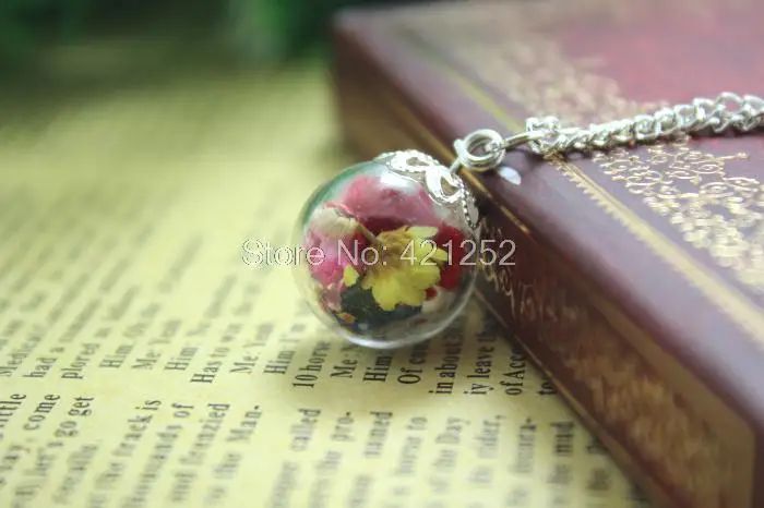 10 шт. ожерелье в виде ирландского полевого цветка настоящее растительное