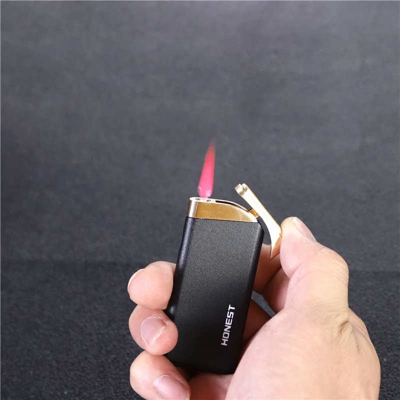 Ультратонкая металлическая Электронная зажигалка турбо газовая матовая