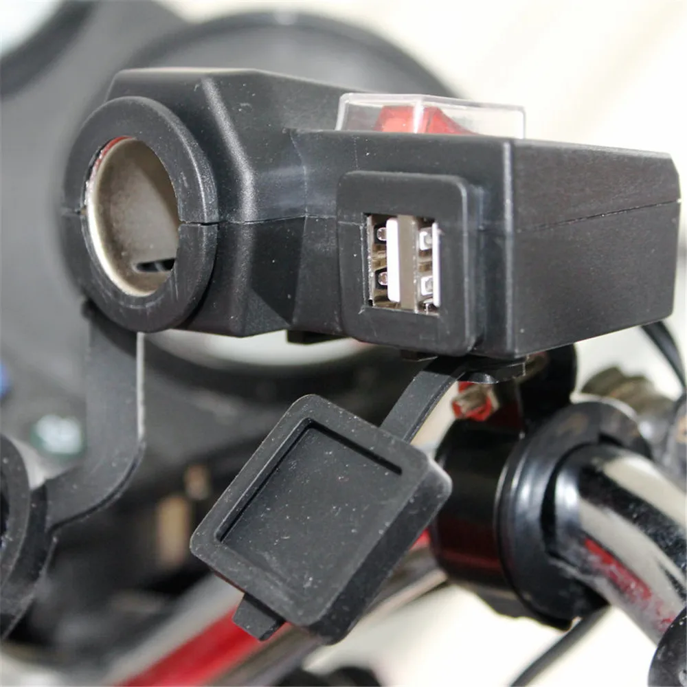 5 в 12 В мотоцикл руль двойной USB порт водонепроницаемый сигарета зарядное