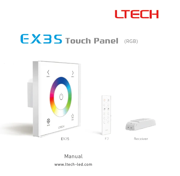Новая сенсорная панель светодиодный контроллер полосы пропускания RGB 220V EX3S настенное крепление AC100~ 240V 2,4 GHz и DMX двойная светодиодная rgb-лента контроллер