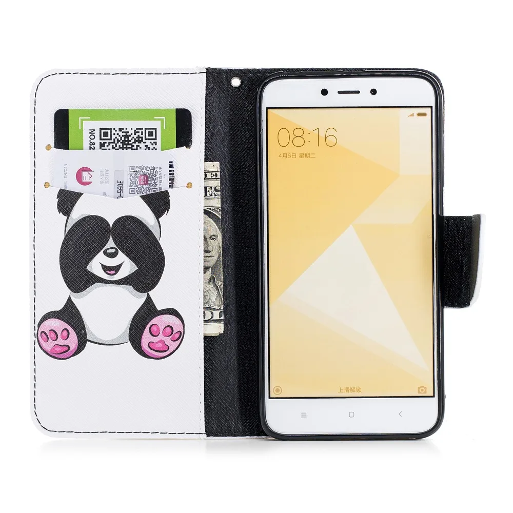 Wallet Case For Xiaomi Redmi 4X Cover Flip fundas Redmi4X 5&quot + Card Holder | Мобильные телефоны и аксессуары