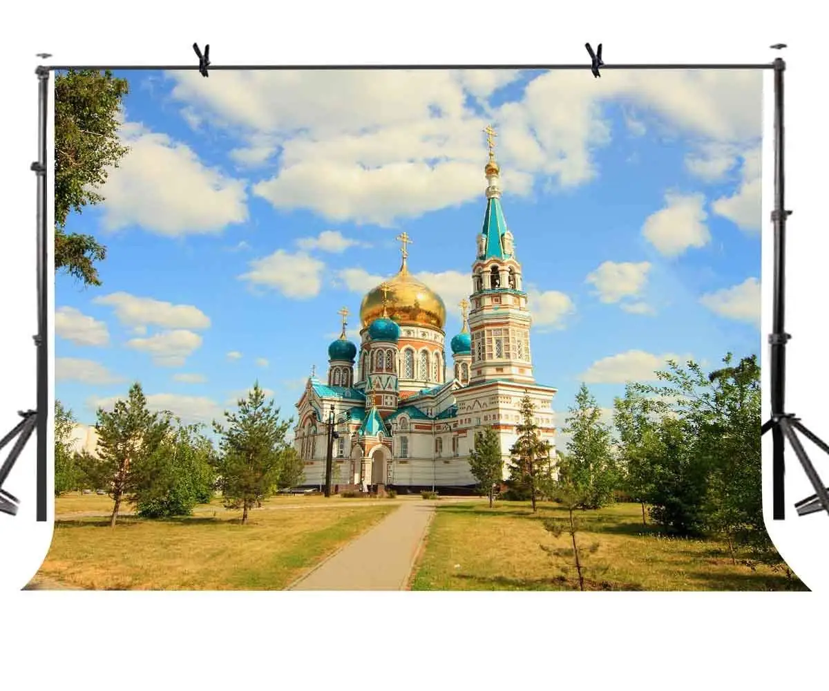 Фон для фотосъемки с изображением русского дворца 150x210 см | Электроника