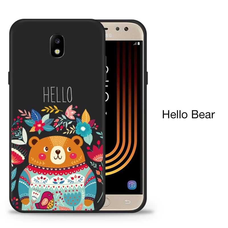 Hello Bear Силиконовый чехол для samsung Galaxy J8 чехол откидная крышка iphone х 3D рельеф для Galaxy J7 Pro Чехол милый для J8 бамперы - Цвет: Hello Bear