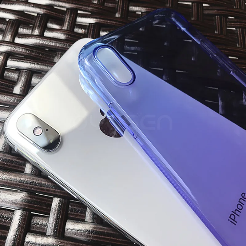 Чехлы градиентного цвета для iPhone XS Max XR X 8 7 6S 6 Plus Ультратонкий силиконовый