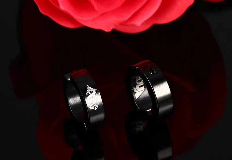 Модные серьги кольца для женщин из нержавеющей стали с драконом|earring color|earingshoop