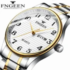 Мужские часы s, большие цифровые кварцевые наручные часы для пожилых мужчин, часы со стальным ремешком, водонепроницаемые мужские часы с отображением даты недели, мужские часы