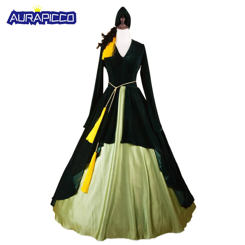 Gone with the wind Cosplay Scarlet O'hara PortieresCivil War Gown Halloween Costumes Adult Velvet Prom Dress Vintage Maxi |