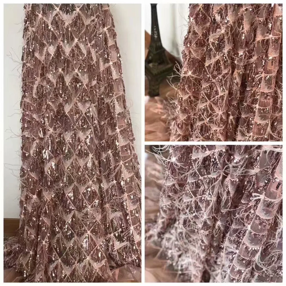 Лучшее качество Тюль Французский кружевной ткани с блестками последние