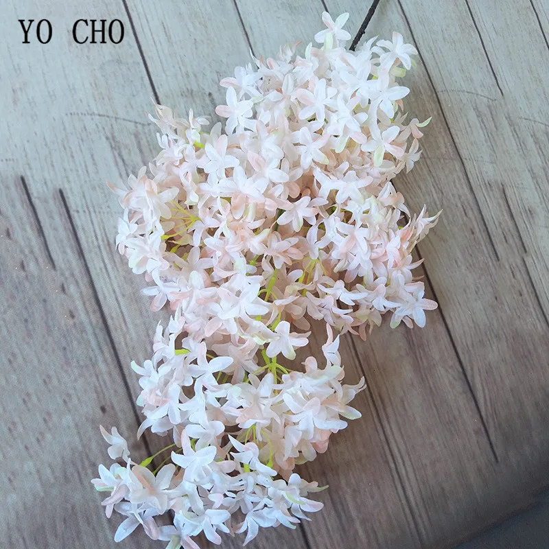 YO CHO, 1 шт., вишневый цветок, шелковые искусственные цветы, украшения для дома, сделай сам, свадебная опора, Искусственные белые цветы для моделирования, Сакура