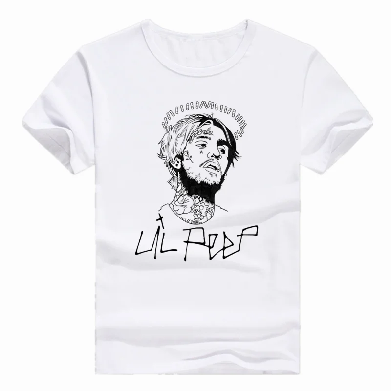 Футболка азиатского размера для мужчин и женщин с принтом lil peep Music хип-хоп Rap