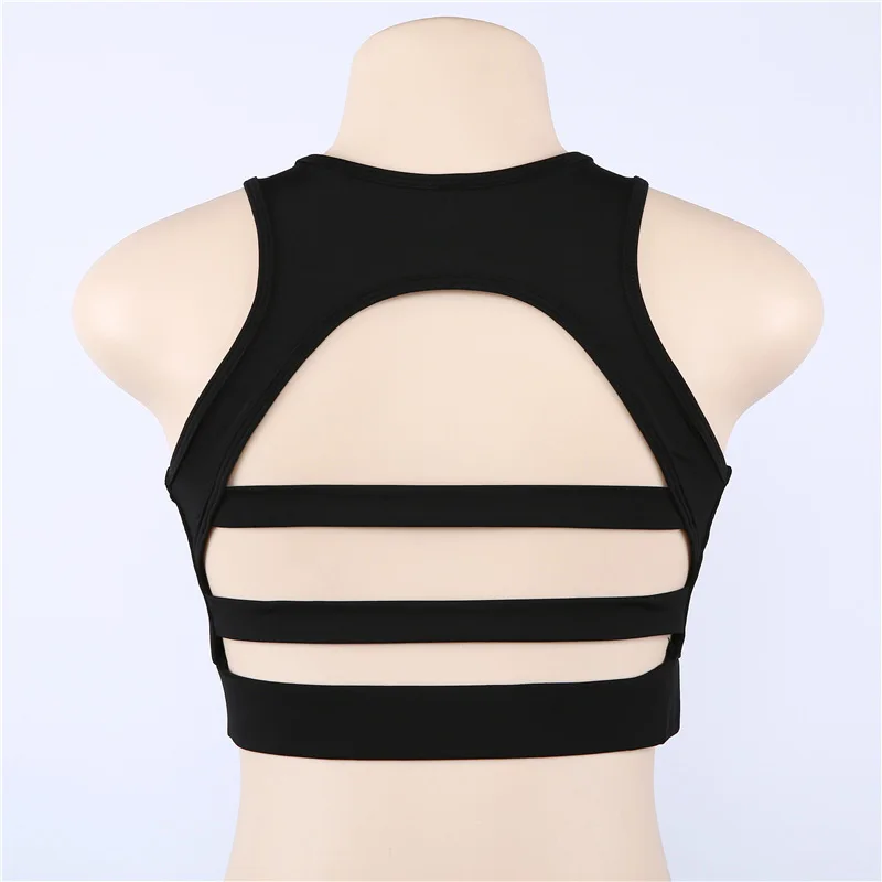 Пикантные Racerback Фитнес Бюстгальтеры для женщин топ Для женщин Push Up Мягкий Безрукавки для женщин тренировки Обувь с дышащей сеткой instert Средний Поддержка спортивных Бюстгальтеры для женщин