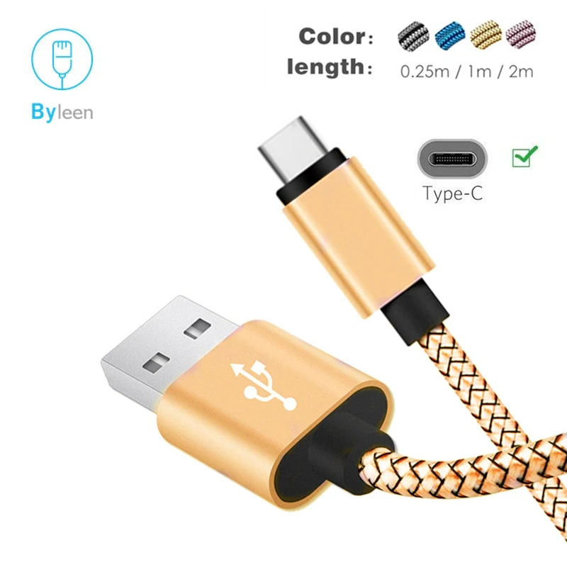 Кабель для быстрой зарядки 20 см короткий 1 м 2 200 длинный Type C Huawei P20 Mate lite Nova 4 3 Cabel 1/2