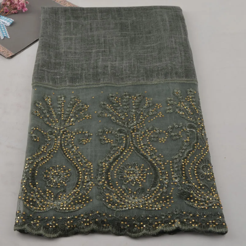 2018 новая мусульманская женская платок обычный хлопчатобумажный шарф кружева