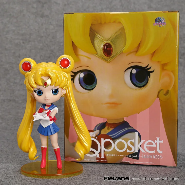 Сейлор Мун Q Posket Tsukino Усаги Принцесса Серенити ПВХ фигурку Коллекционная модель игрушки 15 см 2 стиля - Цвет: Tsukino Usagi