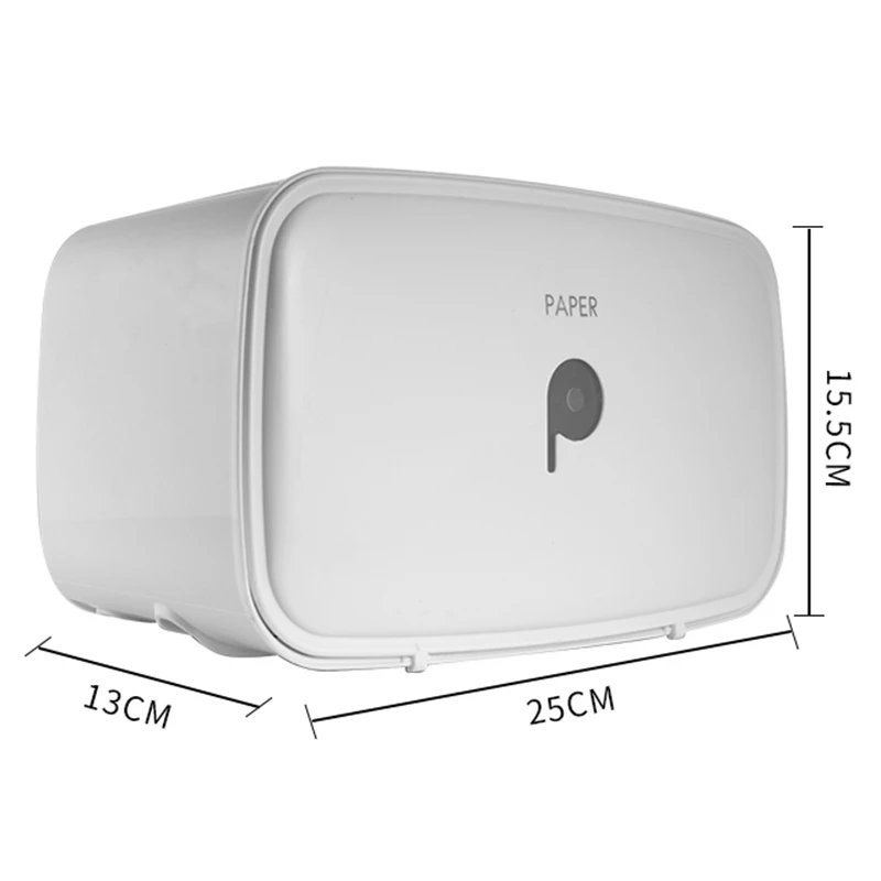 Популярная белая пластиковая простая Туалетная коробка для туалетной бумаги с