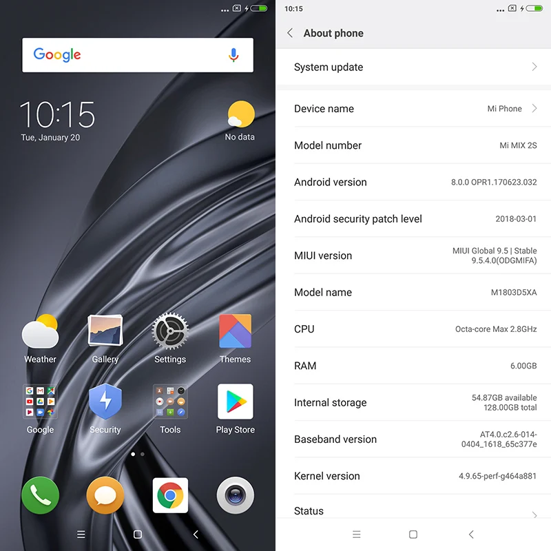 Глобальная версия Xiaomi Mix 2 S 6 ГБ ОЗУ 128 Гб ПЗУ Snapdragon 845 5 99 &quotполный экран AI камера