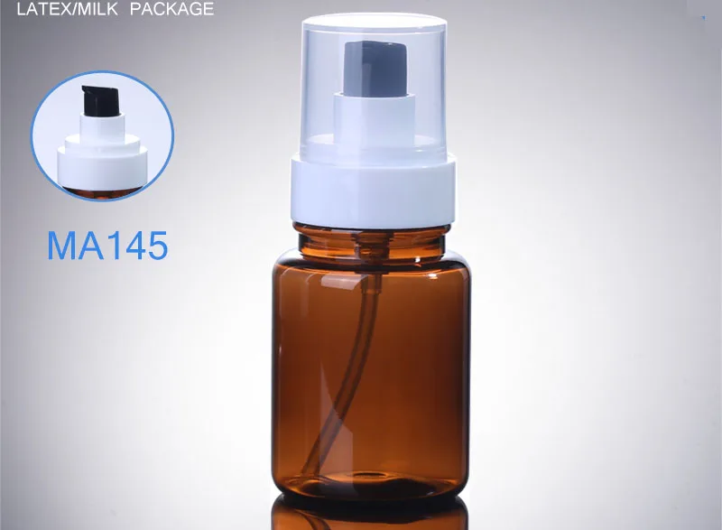 300pcs 40ML100ML50G PET Portable Refillable Brown Lotion Cream Treatment Pump Bottle with Cap 50g 50ml Empty Amber Jar | Красота и