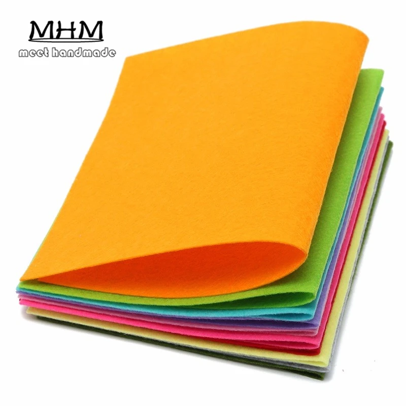 Бумага для скрапбукинга A4 10 цветов в наборе не тканые фетровые листы плотная