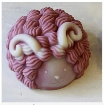 Новая симпатичная форма в виде ягненка силиконовая для мыла ручной работы формы