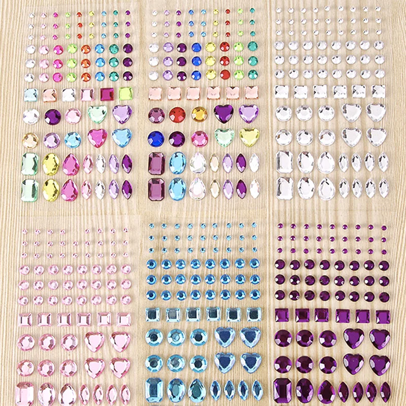 81 шт. самоклеящиеся стразы для одежды прозрачные наклейки телефона автомобиля